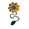 Yellow Crochet Flower Bookmark