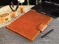 Personalized Leather A4/A5 Portfolio, Custom Leather Organizer, Monogrammed Leather Padfolio, Monogram Initials For Him, Christmas Gift