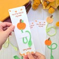 Handmade Crochet Pumpkin Bookmark, Autumn Reading Accessory for Book Lovers, Halloween Boo Basket Gift Idea