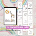 284 Printable Coloring Pages for Kids | Coloring book | For Kids and Adults | Preschool Kindergarten Homeschool Printables| Digital Download