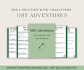Practice DBT Skills with Fictional Characters – Therapy Workbook - Bundle of Interpersonal Effectiveness and Wise Response Skill Worksheets
