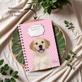 Dog Photo Spiral Notebook, Personalized Pet Spiral Notebook, Custom Dog Mom Gift, 8.5x11 Notebook,     Cute Paw Print To-Do List Notebook