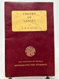Theory of Lenses by E.W.H. Selwyn vintage pocket book by the Institute Of Physics Monographs For Students