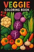 Veggies Coloring book with curiosities included