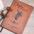 30th Birthday Gift for Her or Him, Chapter 30 Name Journal, Birth Flower Notebook, Personalized Gift for 30 Year Old Woman or Daughter