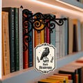 Dark Academia Book Tavern Sign – Gothic Hanging Wooden Plaque for Bookshelf Decor, Vintage Aesthetic Library Accessory