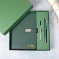 Personalized Leather A5 Notebook Set with Engraved Name, Custom Color Options, Gift Box & Pen for Mother's/Father's Day, Personalized Gift