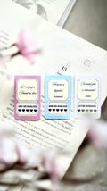 Magnetic Bookmarks - Ticket style | Romantic Pastel Page Markers
