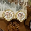 Elegant Vintage Rose Book Clip,Vintage Style Journal Clip, Metal Clip, Brass Clip for Journal, Scrapbook, Crafting,Gold Foil Details