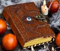 Hocus Pocus book of Spells Leather Journal • Blank book, Wiccan Pagan, Halloween Decor, Halloween Gifts for him Her