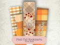 Plaid Fall Bookmarks, Pumpkin and Fall Aesthetic Book Decor, Cute Bookmarks, Multi Pack, Digital Download