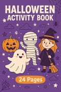 Halloween Activity Book | 24 Pages | Spooky & Fun Worksheets for Kids | Printable PDF