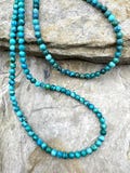 Hubei turquoise (china) 5mm round beadsi, 16 inch strand