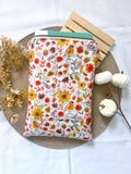 Quilted Book Sleeve, Fall Book Covers, Zipper Book Slip, Book Accessories, Book Lovers, Gifts for Her, Autumn Critters