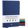 Wordsworth & Black A5 Lined Journal 216 Lined Pages Hardcover Leather 120 GSM Paper Notebook for Work Sketching for Women Men Gifts Box