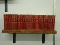 Set of 22 Agatha Christie Vinyl covered books by Heron Books.