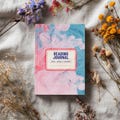 Gift for Reader Hardcover Reading Journal Notes, Quotes and Thoughts Pink and Blue Swirl Book Lover Gift Christmas Gift for Romance Readers