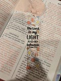 The lord is my light bookmark/Acrylic bookmark/scripture/bible verse/handmade/gift/pastor gift/religious/Jesus/bible accessories/family