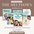 The Meltdown Miracle, 28 Strategies to End Children's Tantrums in 14 days, 144 page digital download PLUS 5 Free Bonus Guides