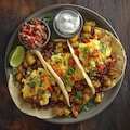 Chorizo & Potato Breakfast Tacos – Viral Recipe, Mexican Breakfast Tacos, Spicy Brunch Recipe, Morning Taco Idea, Mexican Food, Breakfast