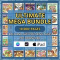 Ultimate Mega Coloring Book Bundle | 10,000+ Kawaii Bold And Easy Pages | PDF Download for Adults & Kids | Stress Relief, Coco wyo, Cute
