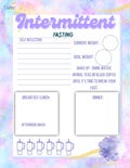 Daily intermittent fasting tracker editable
