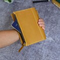 Hobonichi Cousin Cover, Moleskine Planner Cover, Leather Notebook Cover with Pocket, Refillable Journal Cover A5 A4 B5 B6, Employee Gift