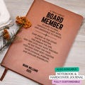 Board Member Appreciation Gift, Men Personalized Leather Journal, School Board of Directors, Thank you Philanthropist, Truly Great Chairman