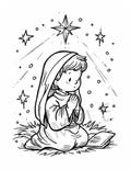 Praying Child | Religious Digital Download for Catholics | Bible Study Coloring Page for Kids