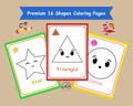 16 Shapes Coloring Pages for Kids | Printable Shape Worksheets | Preschool & Toddler Learning Activities | Educational Coloring Book