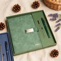 Personalized Leather Journal Gift Set, Engraved Name A5 Notebook, Custom Vegan Leather Notebook with Pen, Teacher Gifts, Travel Diary