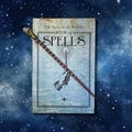 Mystical Book of Spells Spellbook with Magic Wand – Handmade Witchcraft Journal, Wiccan Grimoire, Spellbook Gift, Pagan Altar Supplies