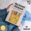 My Second Backpack Coloring Book | 25 Printable PDF Pages | Back to School Activity for Kids | Fun Digital Coloring Pages for Children