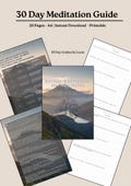 30 Day Meditation Mastery Guide BUNDLE | Printable PDF | Daily Mindfulness, Stress Relief & Self Growth Digital Download