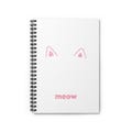 Cute Cat-Themed Ruled Spiral Notebook - Perfect for Students, Journaling, Gift for Cat Lovers, Back to School, Meow Design