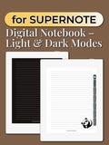 Digital Notebook for Supernote with Hyperlinks | 6 Sections Light & Dark Modes | Student Notebook | Digital Note Paper