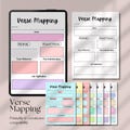 Verse Mapping Bible Study Journal | Bible Study Planner & Guide | Bible Verse Mapping Templates | Printable and Goodnotes Compatibility