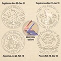 Zodiac Sign book Embosser – Book Stamp – Ex Libris Library Embosser – Astrology Gift for Book Lovers Wedding Birthday Housewarming Christmas
