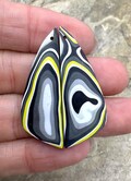 Priemium fordite/detroit agate earring slab bead pair 14x41mm