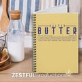 Salted Butter Themed Notebook Spiral Recipe Book Funny Foodie Stationary Baker Chef Novelty Gift Idea Farmhouse Kitchen Decor Journal