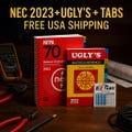 NFPA 70 National Electrical Code 2023 Spiral with Tabs + Ugly’s Electrical Reference – Electrician Exam Prep Bundle – Free USA Shipping