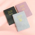 Custom Gold-Stamped 2026 Schedule Book, Personalized Leather Weekly And Monthly Planner, A5 Notebook, Customized Name Coil Book, Gifts