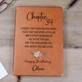 34th Birthday Gift Personalized Journal, 34 Years Old Custom Name Vegan Leather Notebook Turning Thirty-four Gift for Daughter Son Friend V3