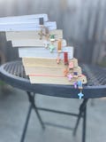 Velvet Ribbon Bookmark with Cross Charms: Handmade