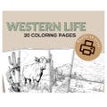 Western Life Coloring Book Printable, Cowboy & Cowgirl Coloring Pages, Rodeo, Horses, Country Farm Life, Digital Download Coloring Sheets