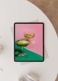Reusable Mini Cocktail Journal in Lime Tones – iPad Portrait PDF GoodNotes Compatible