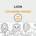 Lion Coloring Pages – 100 Printable Lion Coloring Sheets | Cute, Realistic, Cartoon, and Detailed Lion Coloring Book Pages for Kids & Adults