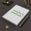 White Matcha & Gratitude Journal - Personalized Hardcover Gratitude Notebook, 2025-2026 Journal, Mindfulness Journal, Daily Reflection