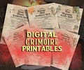 Digital Grimoire Witchy Junk Journal Spell Book Printable Grimoire Pages Book of Spells Witchcraft Spells Witchy Printable Pages