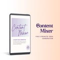 Idea Generator Workbook | Beat Creative Block, Find Your Voice & Plan Content Fast |  Ebooks for Entrepreneurs | Content Writing Workbook